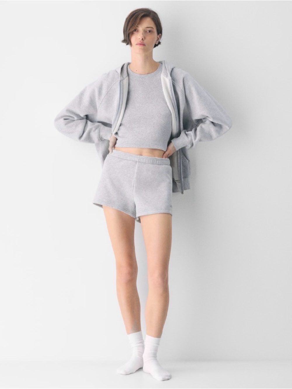 Aritzia Cozy Sweatfleece Perfect Hi-Rise Mini Short